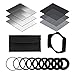 Produktbild tinxi® Neutrale Dichte ND Filter Set ND2 ND4 ND8 + Allmähliche Neutrale Dichte ND-Filter G.ND2 G.ND4 G.ND8 + 9pcs Ring-Adapter (49mm 52mm 55mm 58mm 62mm 67mm 72mm 77mm 82mm) + Filterhalter + Filter Case für Cokin P-Serie für Canon Nikon Sony Fuji Panasonic Pentax Samsung und andere Camera Company