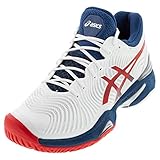 ASICS Men's Court FF 2 Tennis Shoes, 6, White/MAKO Blue