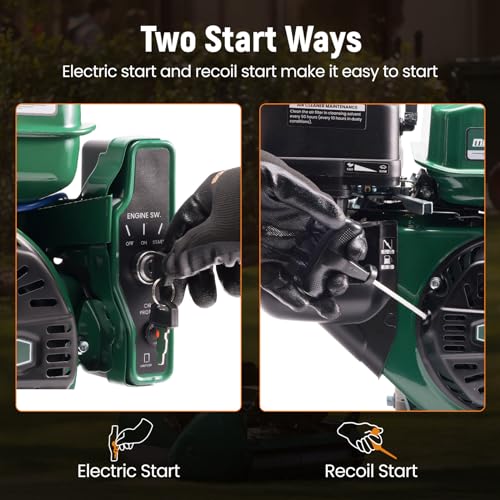 maXpeedingrods 7HP 212cc Gas Engine, Electric Start 4 Stroke OHV Horizontal Shaft Gasoline Engine, Shaft 3/4" (19mm) Diameter, Shaft 3/16" Keyway for Go-Karts Log Splitters Lawn Mowers - Image 3