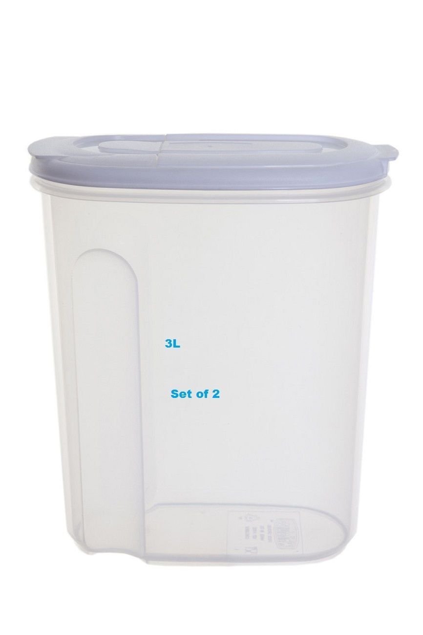 Medium Dry Food Storer Plastic Storage Container Cereal Box Set of 2