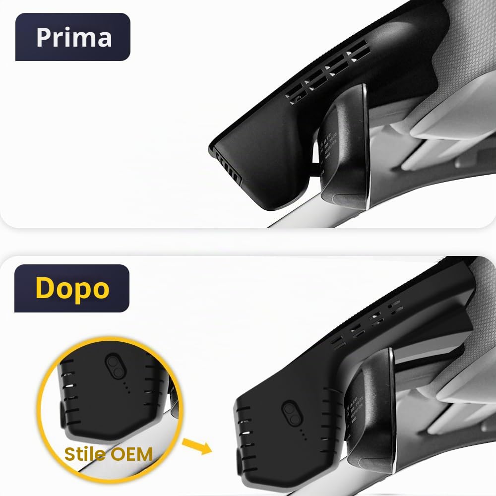 Fitcamx Dashcam 4K Compatibile con Jeep Avenger 2023 2024 2025 2026 (HD2-D8700), OEM Cameras di Guida, 2160P UHD Video Wifi, G-Sensor, Registrazione Circolare, WDR Dash Cam, Plug&Play, Scheda da 64 GB