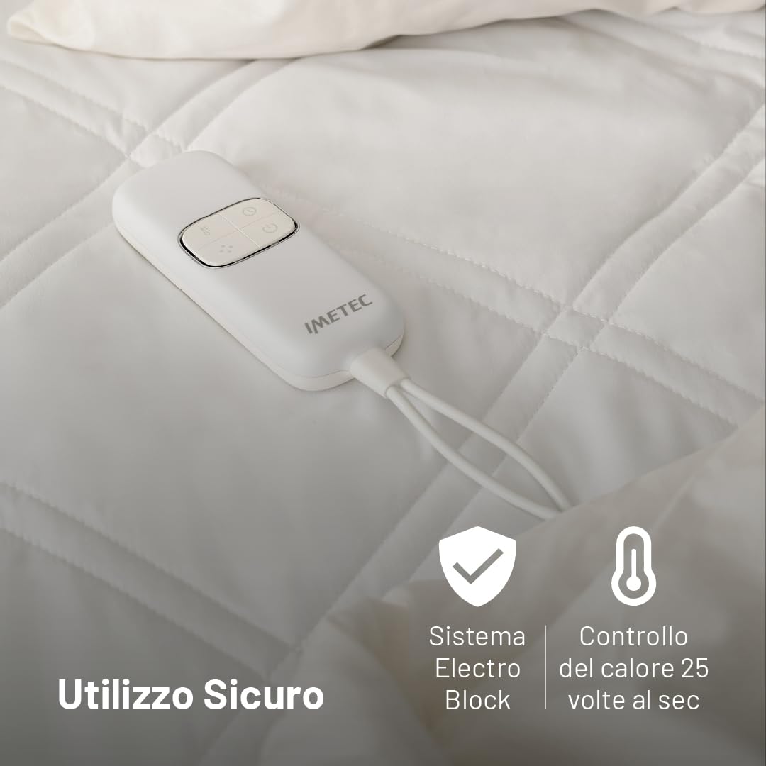Calentador de Cama imetec cubrecolchón eléctrico de Matrimonio