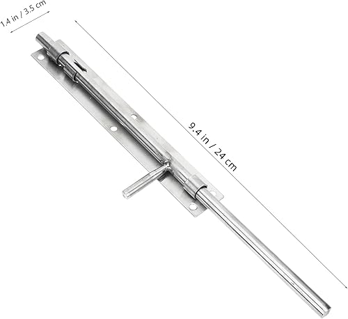 Miniatura 4 de DOITOOL Varilla de caída de puerta de acero de madera pesada cobertizo de acero inoxidable cerradura de seguridad puerta barra valla servicio para