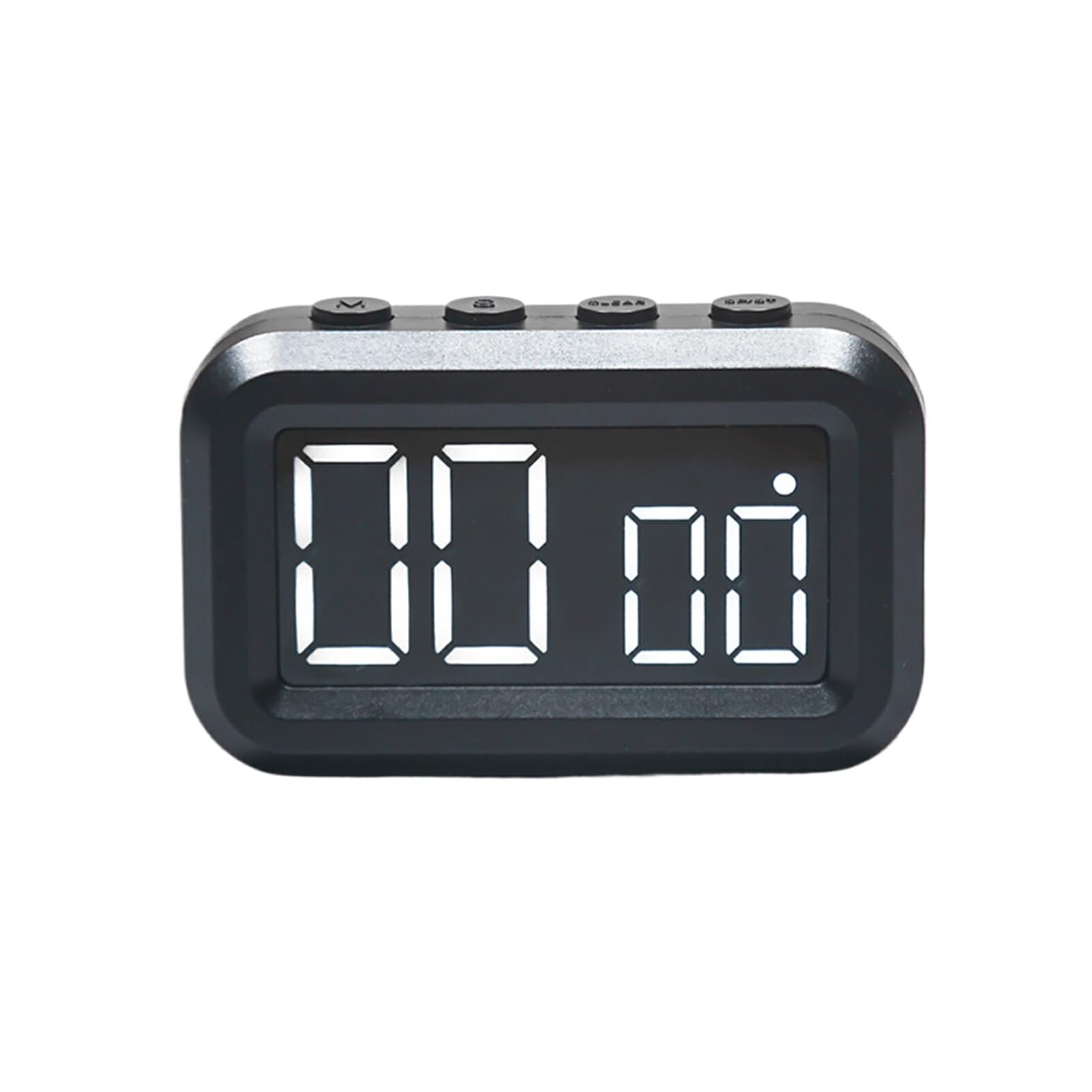 Digitaluhr mit ausziehbarem Ständer. Vielseitige Platzierung. Klares LCD Display für Gute Sichtbarkeit im ganzen Raum, Schwarz