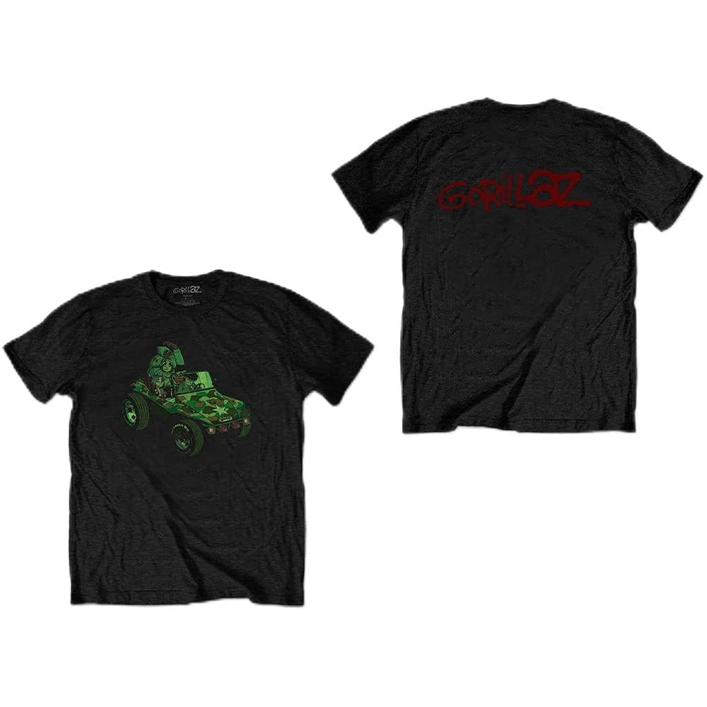 Gorillaz Group Green Geep Official Tee T-Shirt Mens Unisex (Small)