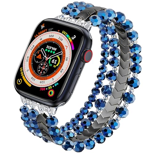 MOFREE Beaded Bracelet Apple Watch Band for Women 38mm 40mm 41mm 42mm