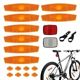 JinRuiCPeng 8 PCS Speichenreflektoren Fahrrad, Katzenaugen Reflektor Set für Speichen...