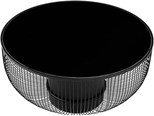Table Basse Ronde avec Lampe de téléphone créative, Table de Bureau, Zone d'attente, Table d'appoint Luxueuse pour Salle de réception, Salon, Balcon, Jardin Φ 29,5"