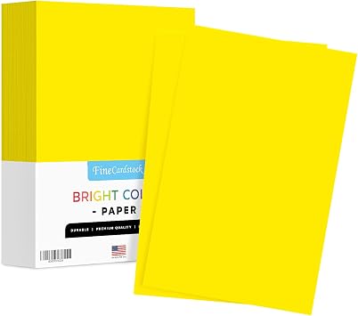 11 x 17" Yellow Color Paper Smooth, for School, Office & Home Supplies, Holiday Crafting, Arts & Crafts | Acid & Lignin Free | Regular 24lb Paper - 1 Ream of 500 Sheets