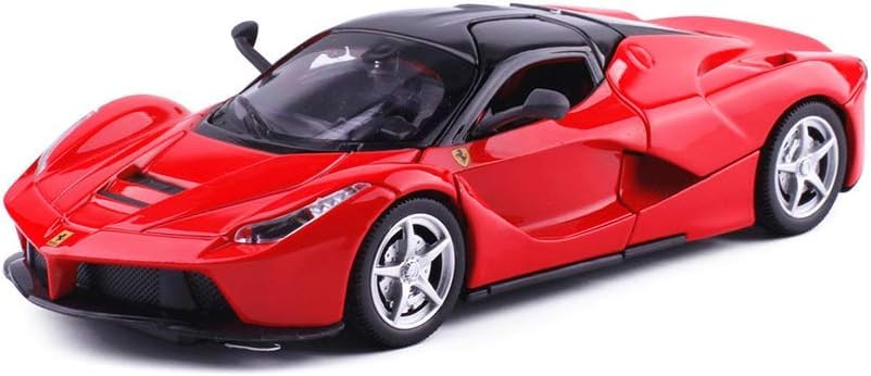 Image of Diecast Toy Car Sports Model Car Zinc Alloy Simulation Casting LaFerrari Pull Back Vehicles,1:32 Scale Supercar Toys with Lights and Sound for Toddlers Kids Children Boys Girls Gift (red)