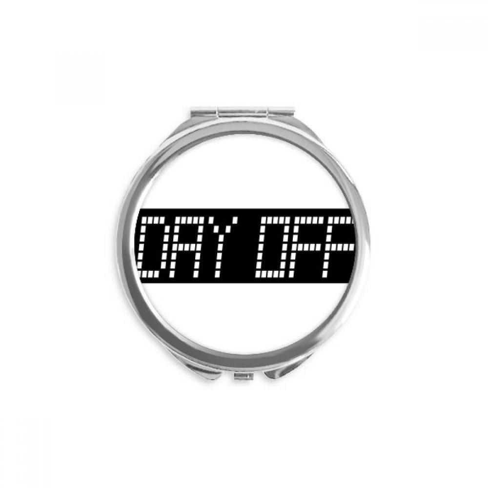 Miroir rond maquillage de poche DIYthinker Vacances Commencent compact portable multicolore