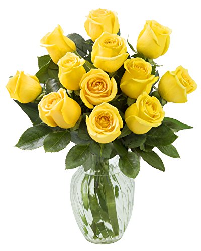 KaBloom Bouquet of Sunshine Yellow Roses