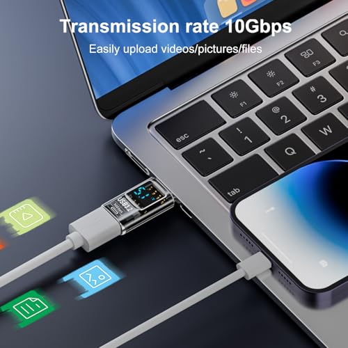 Image of Tobo USB C Female to USB Male Adapter, USB 3.2 A to USB C Adapter SuperSpeed Data Sync Compatible with iPhone 15 Plus Pro Max,Type-C Earphone, Laptop, Charger, Quest Link TD-1324CC