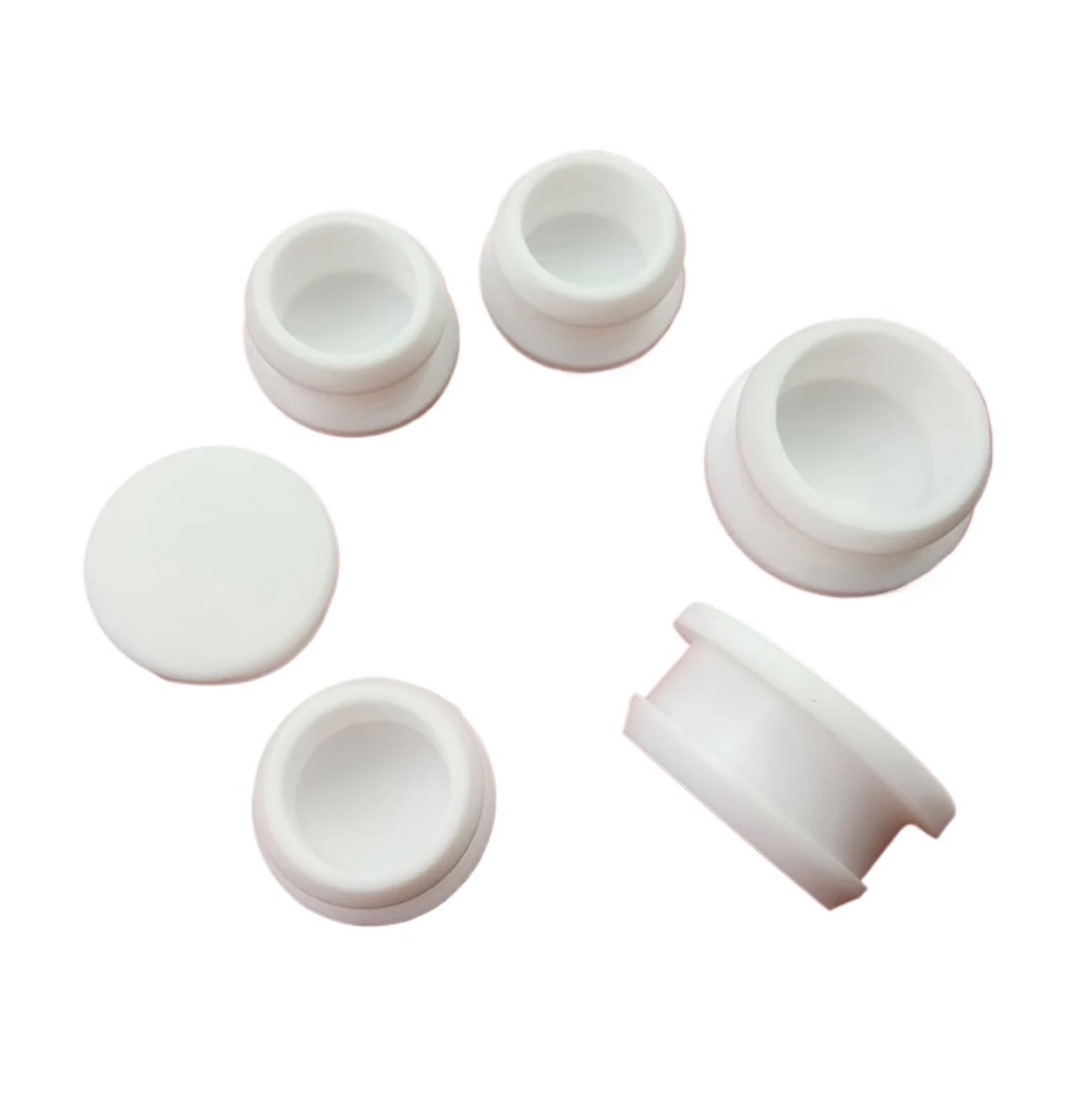 2/5/10/20 sztuk 15mm guma silikonowa zaślepka na otwór wewnętrzna 11mm wtyczka w kształcie litery T zatrzaskiwana uszczelka(White,20PCS-15MM)