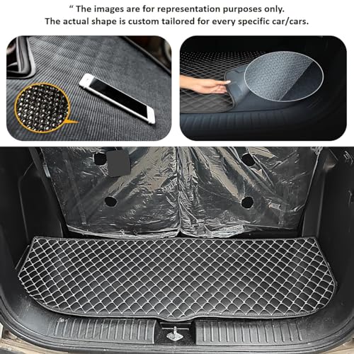 Image of Vahan Expo Premium 7D Car Mat Full Set for Kia Carens Clavis EV with Boot Mat || Luxury Double-Stich 7D Car Floor Mat Complete Set || 100% Waterproof and Washable || Black