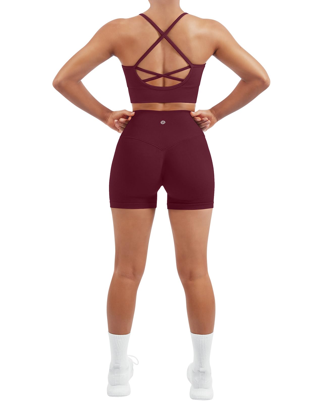 SUUKSESS Women Seamless 2 Piece Workout Sets Criss Cross - Sports Bras | Mubboo