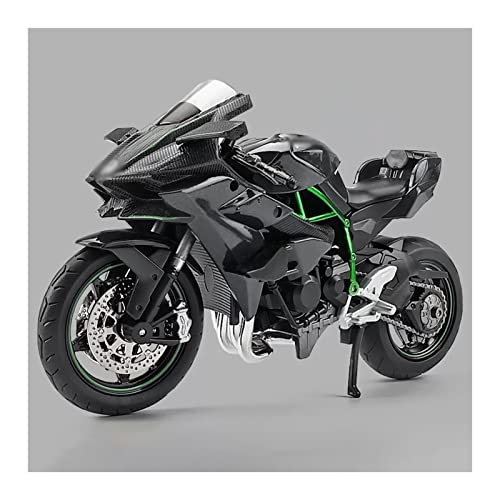 Motorradmodell Spielzeug Für Kawasaki H2R 1:12 Leichtmetall-Motorradmodell Mit Lichtsound Modell Motorrad (Color : 1) Cover