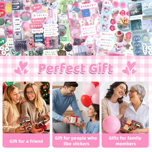 Image of 800Pcs Cute Scrapbook Stickers Travel Y2k Japanese Sticker Book for Adult Kawaii Korean Stickers for Journaling Heisei Retro Aesthetic Sticker Manga Style Decor for DIY Craft Junk Journal Gifts Parade