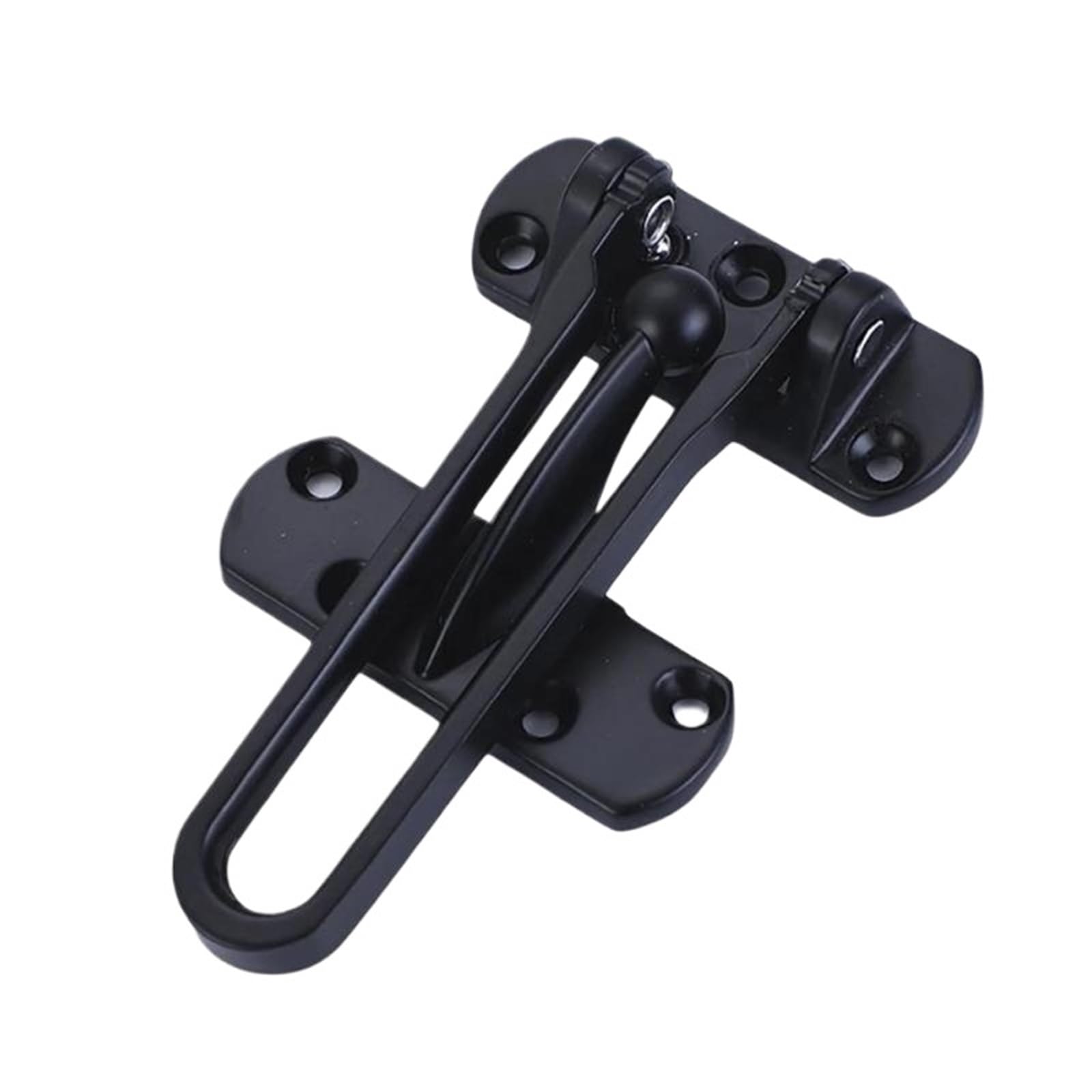 Swing Bar Door Lock 4pcs Swing Bar Latches Reinforcement Feature for Protections on Front & Interior Door(Black)