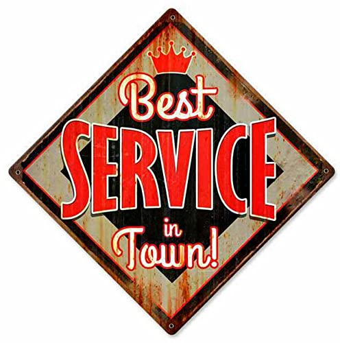 Best Service Metal Sign Vintage Poster Tin Sign Home Bar Garage Wall Art Decoration 12x12