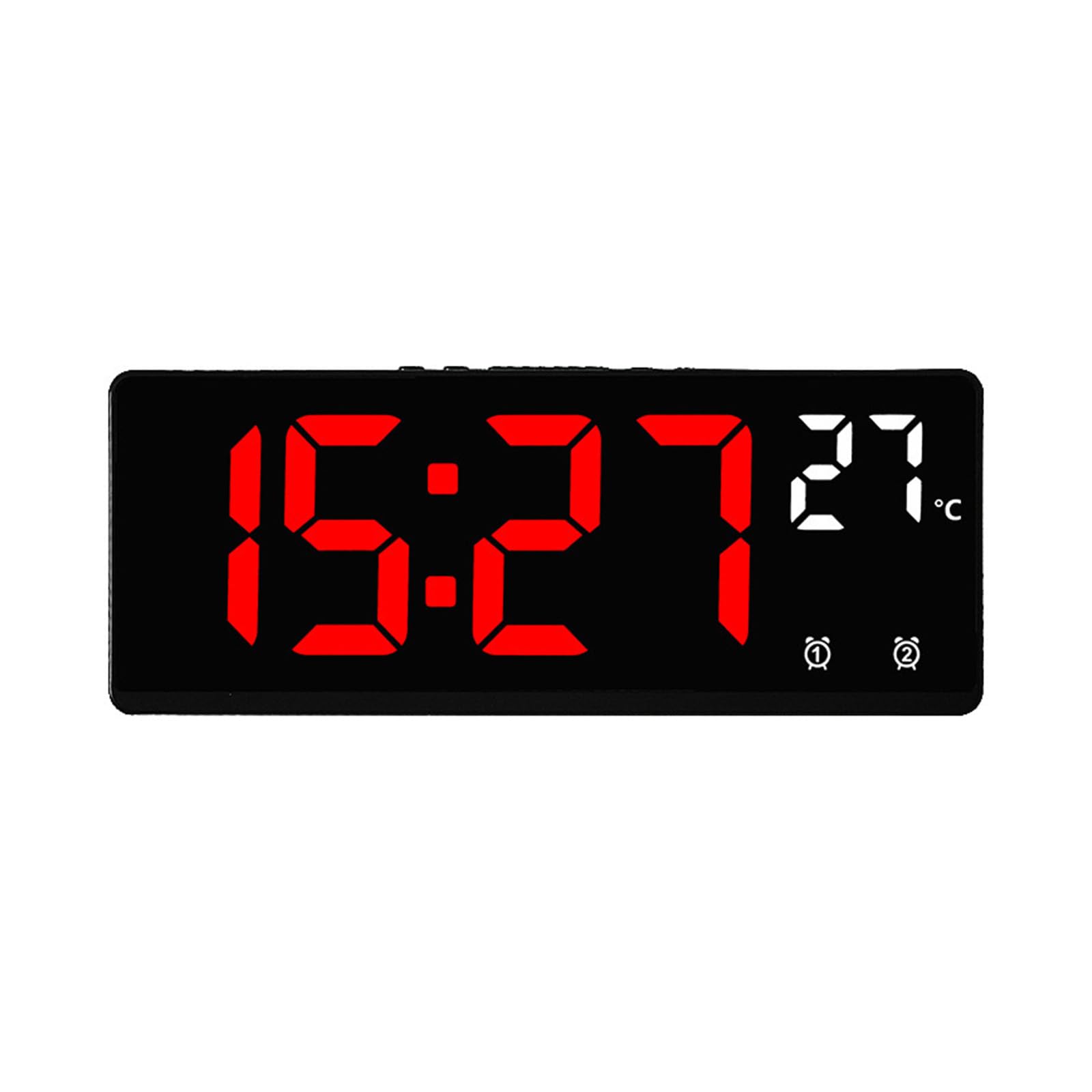 YWLUUOO Multifunctional Digital Clock with Alarm Temperature Display and Calendar Large Display for Living Digital Alarm Clock