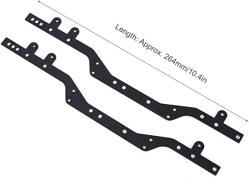 Miniatura 2 de T best RC Car Chassis Beam, 2 piezas RC Car Metal Chasis Beam accesorio de repuesto para WPL C34 C34K C34KM 116 (Negro)