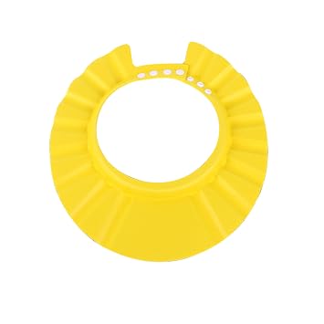 MYUBWTF Yellow Baby Shower Cap, Bath Shampoo Cap Hat,Soft Hat Adjustable Visor Cap,Protect your eyes and face from water,Suitable for infants, children and pets from 0 to 12 years old