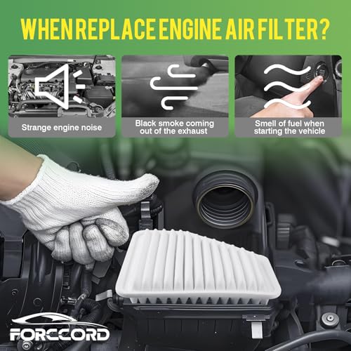 Image of 2-Pack Engine Air Filter Fits for Toyota Camry V6 (2007-2011), Avalon (2005-2012), Matrix 2.4L (2009-2013), RAV4 (2006-2012, Gas only), Lexus ES350 (2007-2012) Air Filter Replacement CA10169