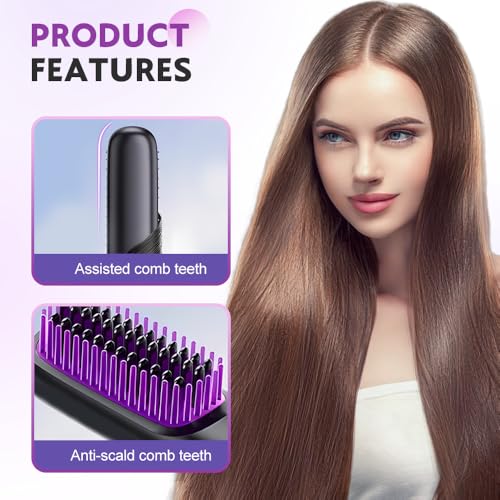 Cepillo Alisador de Pelo Inalámbrico con Ion Negativo USB miniatura 7