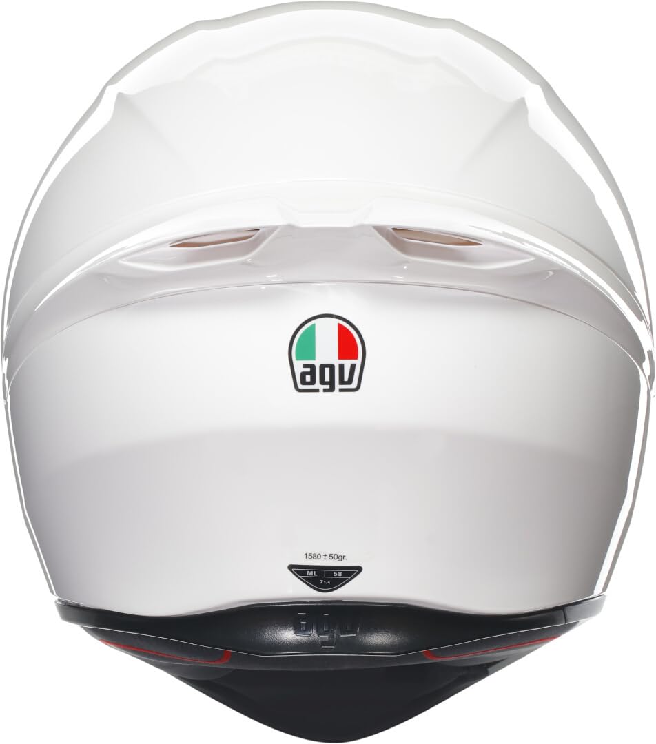 AGV - K1 S ECE 22-06, Casco Moto Integral Hombre ECE, con Aleron Aerodinámico, Ventilaciones y Visera Resistente a Arañazos, Campo de Visión de 190°, Intercomunicador Casco Moto