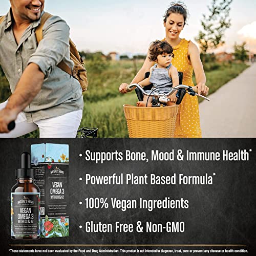 Vegan Omega 3 Liquid Orange Flavor Omega Three Drops For Adults, Kids Carrageenan Free Supplement With 300Mg Dha And 150Mg Of Epa, 5000 Iu Of Vitamin D3 & K2, All Ingredients 100% Vegan 60 Days… #TOP7