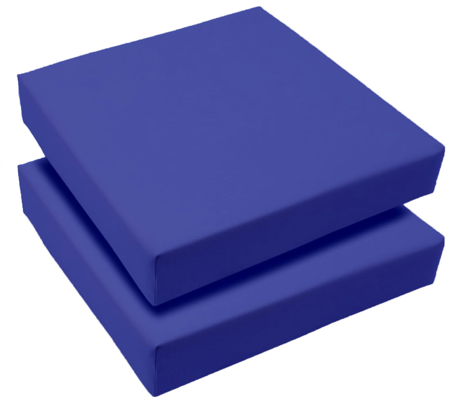 Set of 2 Outdoor Waterproof Chair Cushion Seat Pads Rattan Garden Furniture Seat Cushions For Patio, Garden, Office, Coffee Shop, Dining Room Removable Fabric Zipper Cover (Royal Blue, 40X40X5cm) — image 1