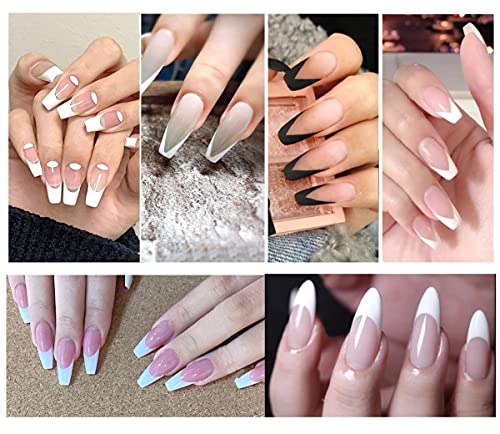6 peças de aparador de borda de manicure de unhas de prata módulo de placa DIY, cortador de gel de l