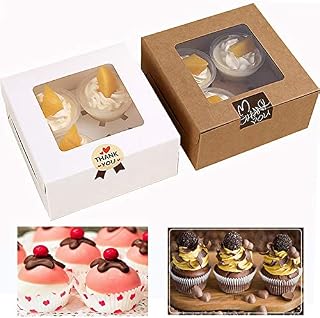 Chilly Cupcake Boxes, Pastry and Cookie Box, Cupcake Containers Carriers Bakery Cake Box