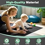 Treadmill Mat, Exercise Equipment Mat 63"x30", 1/4" Thick, Foldable Non-Slip Waterproof Surface for Walking Pad, Stationary Bike, Elliptical, Carpet & Hardwood Floor Protection, Noise Reduction - Image 3