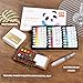 Mini Watercolor Paint Set, Travel Paint kit, Pocket Watercolor Set with24 Color Paints , Brush, Sketchbook & Copper Clip, Watercolor Travel Kit for Beginners, Artists & Painting Enthusiasts(Walnu -15 Grids)
