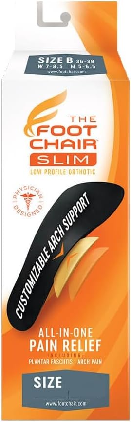 Slim Dress Shoe Orthotics/Insoles with Adjustable Arch Height by FootChair. Relieve Plantar Fasciitis and Other Foot Pain. ((Women's 5-6.5 / Men's 3-4.5)) - Image 3