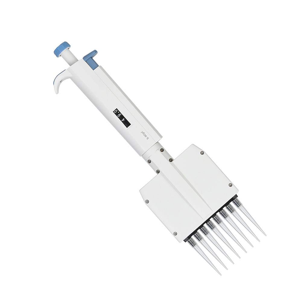 Pipeta Multicanal de 8 Canales, Pipeta Ajustable Micro 5-50μl