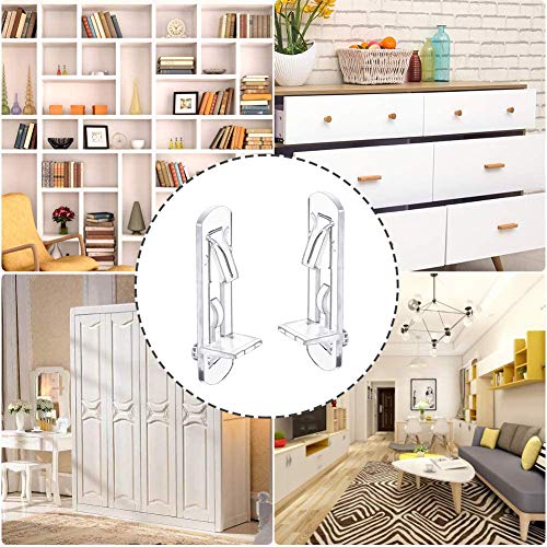 Increway 30 Pack Shelf Support Peg, Clear Plastic Cabinet Shelf Pins, Self-Locking Bracket Clips For Supporting Furniture Kitchen Bookcase Closet Shelf, Fits 16Mm Shelves #TOP6