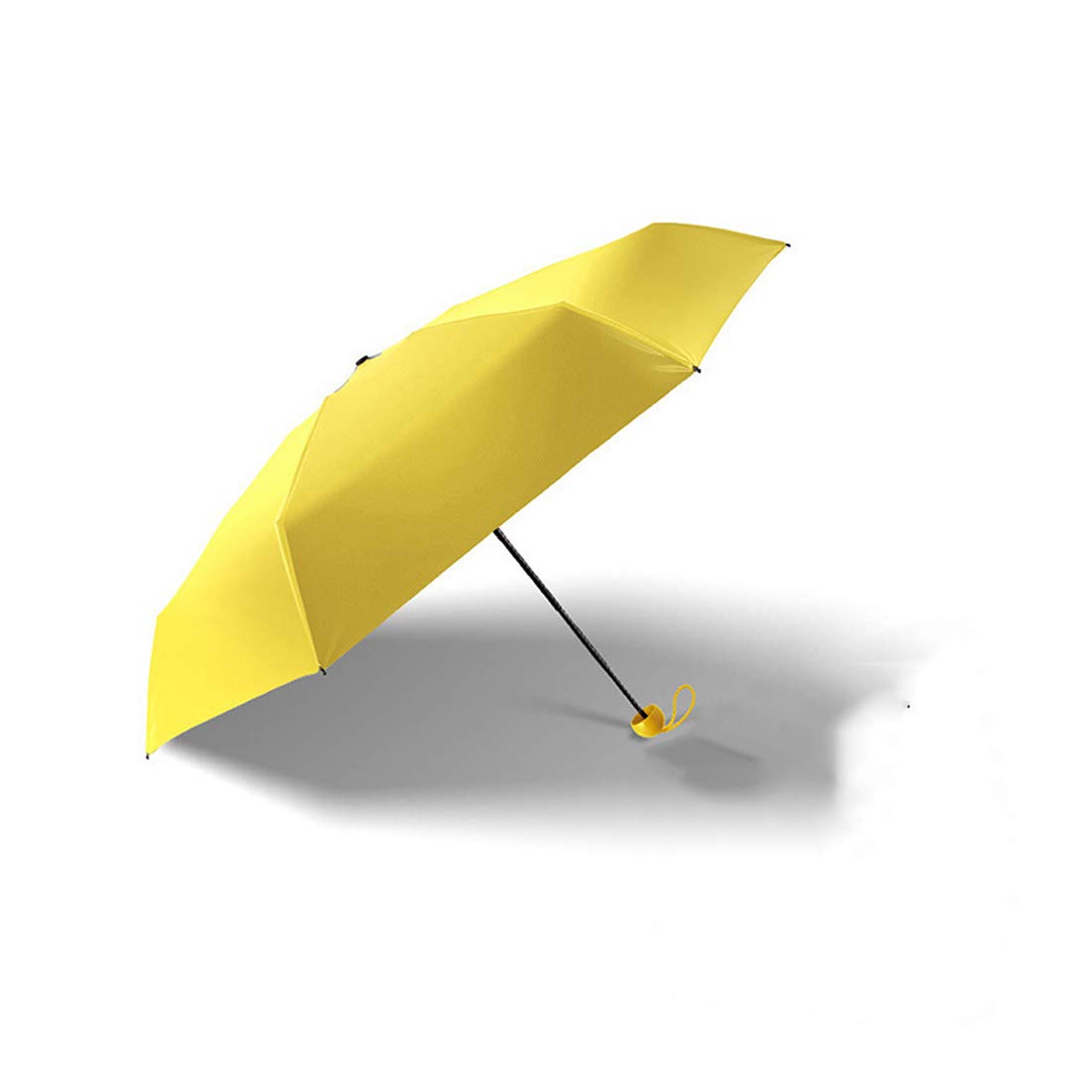 Modish ElementsDesigner Ultra Mini UV Coated 4-Fold Travel Capsule Umbrella, 100 cm Sunflower Yellow Color