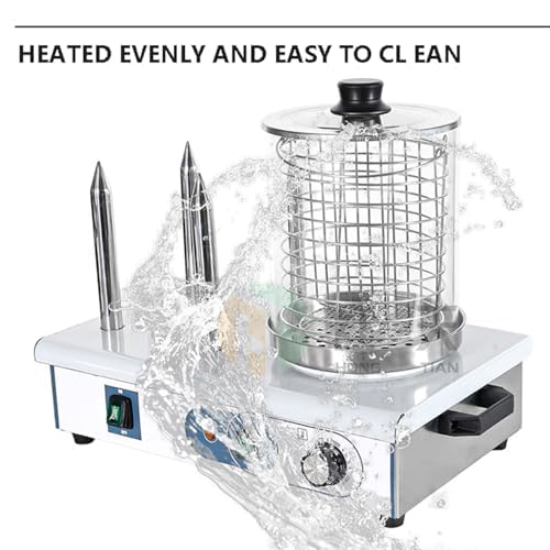 Vaporera Comercial para Perritos Calientes con Pan, Ajustable de 50 a 200 ℃, Ideal para restaurantes y hogares.