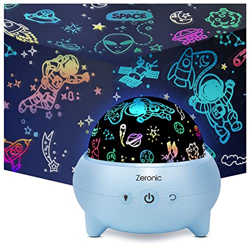 Space Toys, Kids Night Light Projector with Rotation, Ceiling Night Light for Kids Bedroom, Boys Room Decor Gifts for Kids, Galaxy Projector Star Projector Night Lights, Outer Space Toys for toddler