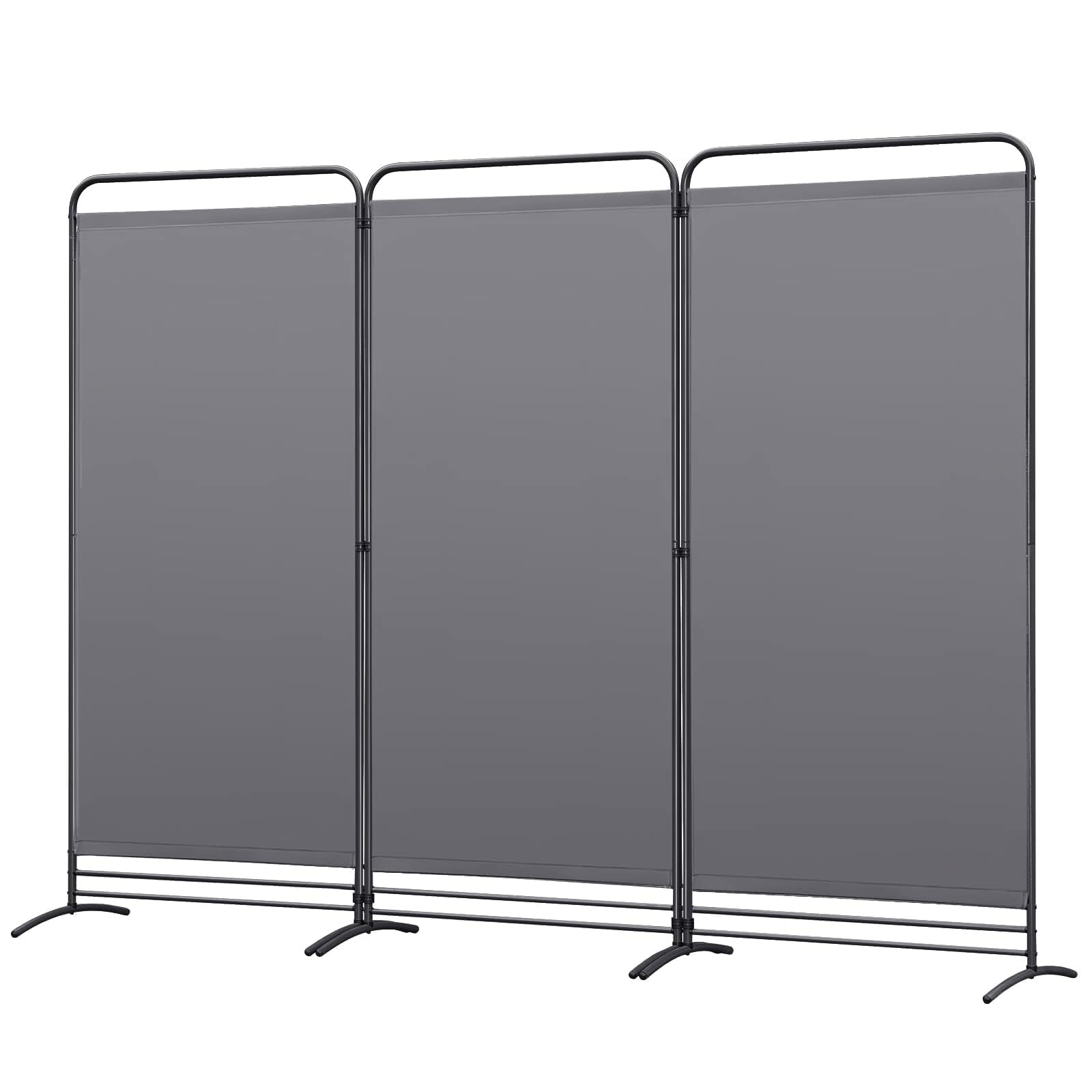 Angel Living Paravent Room Divider 3 Panels Protective Screens Folding Screen Room Partitions Garden Privacy Outdoor Screens Grey