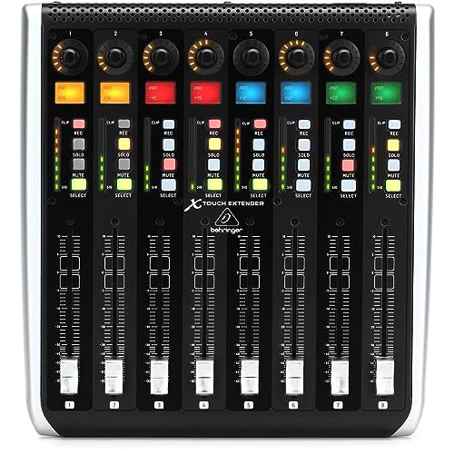 Behringer X-Touch Extender X-Touch Extender Con 8 Fader Motore Sensibili Al Tocco, Scribble Strip Lcd, Hub Usb E Interfacce Ethernet/Usb