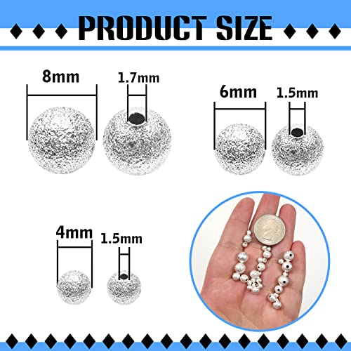 TOAOB 300 Pezzi Perline Metallo Opache Satinato