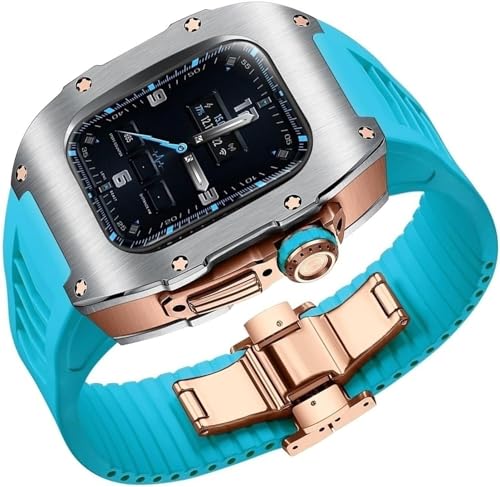 Bracelet de montre de sport en caoutchouc et boîtier titane pour Apple Watch active