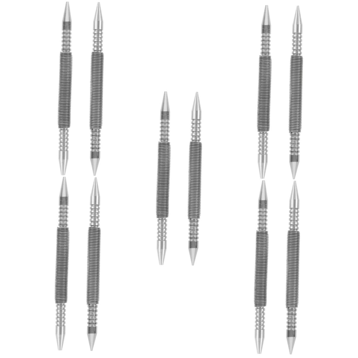 EXCEART 5 Series Juego De Punzones Para Clavos Con Resorte Puñetazos Carpintería Y Manicura Perforador De Uñas Cargado Punzón Central Con Resorte Plata Acero Carbono 2 Piezas X 5