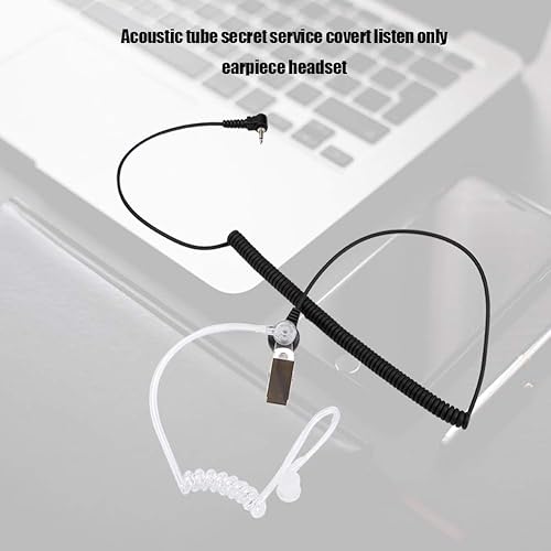 Miniatura 6 de Auricular de radio para aplicación de la ley, cable de auriculares de 0.098 in, línea de auriculares, solo escucha, tubo de aire para walkie talkie