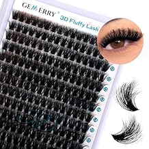 GEMERRY Lash Clusters Fluffy Eyelash Clusters Extensions 3D Effect Cluster Lashes 10-18mm Multilayered Eyelash Clusters Reusable Wispy Individual Lashes3D-100P-10-18mm