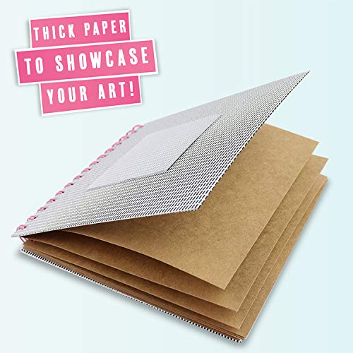 Doodle Hog Design Your Own Pink Scrapbook, Kids Scrapbook Kit, Gifts For 10 Year Old Girl, Personalize & Decorate Your Diy Scrapbook With Washi Tape, Sticker Sheets, 40-Page Thick Paper, Hardcover #TOP3